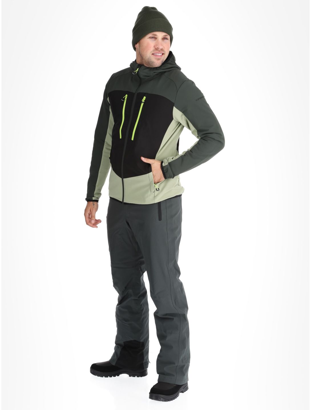 Icepeak, Durham softshell ski jacket men Asparagus green 