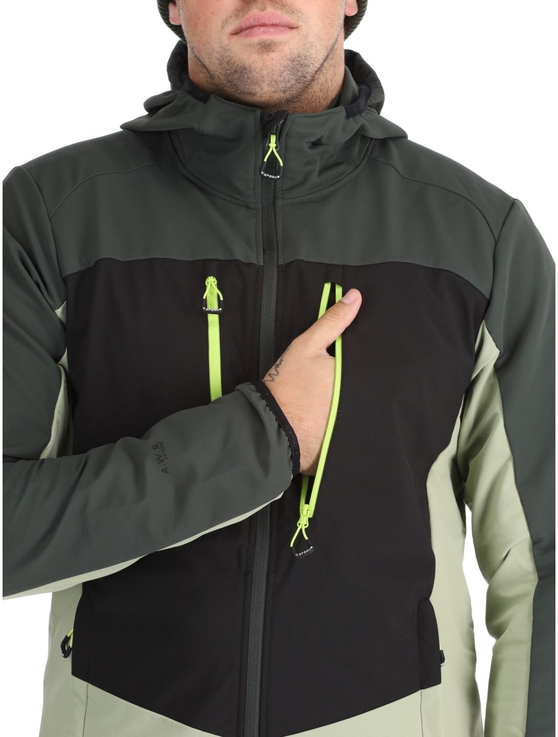 Icepeak, Durham softshell ski jacket men Asparagus green 