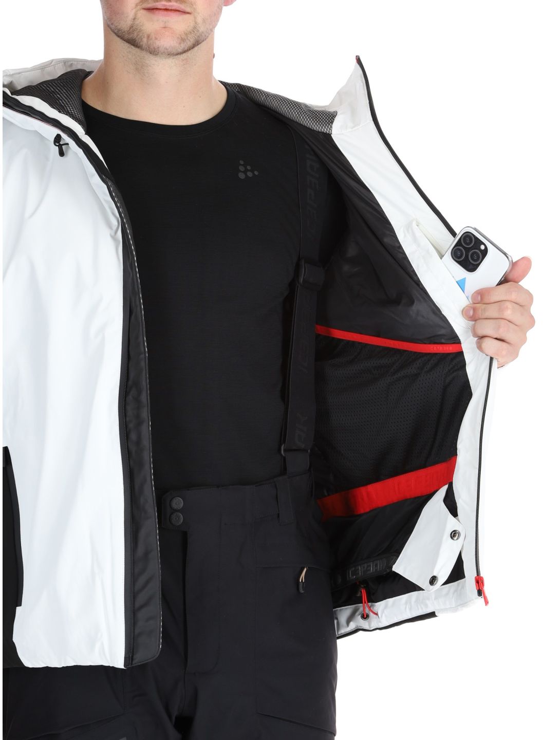 Icepeak, Easton ski jacket men Natural White white 