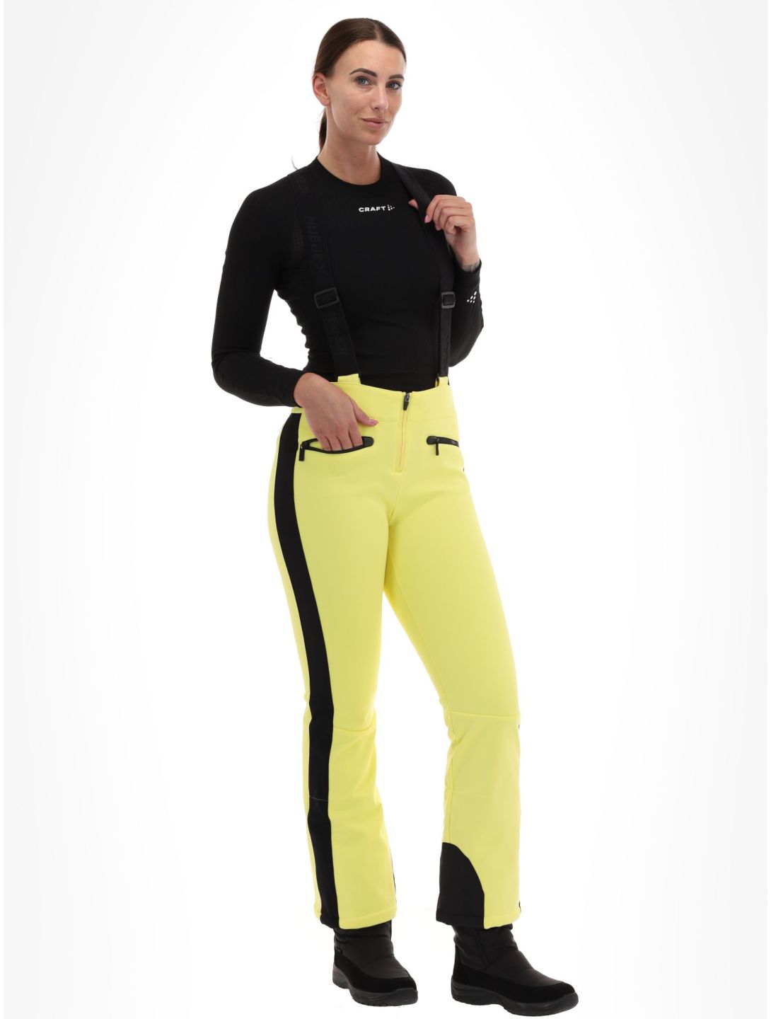 Icepeak, Ellsworth softshell ski pants women Light Yellow yellow 