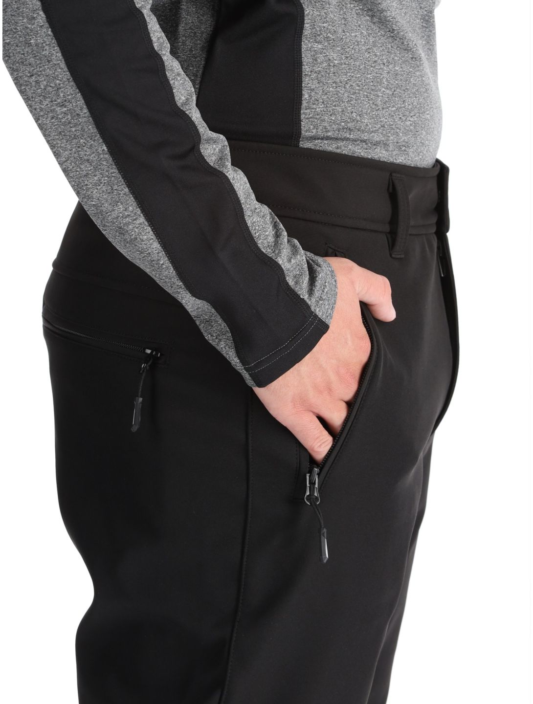 Icepeak, Erding softshell ski pants men Black black 