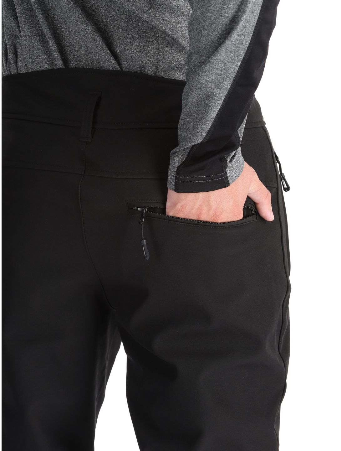 Icepeak, Erding softshell ski pants men Black black 