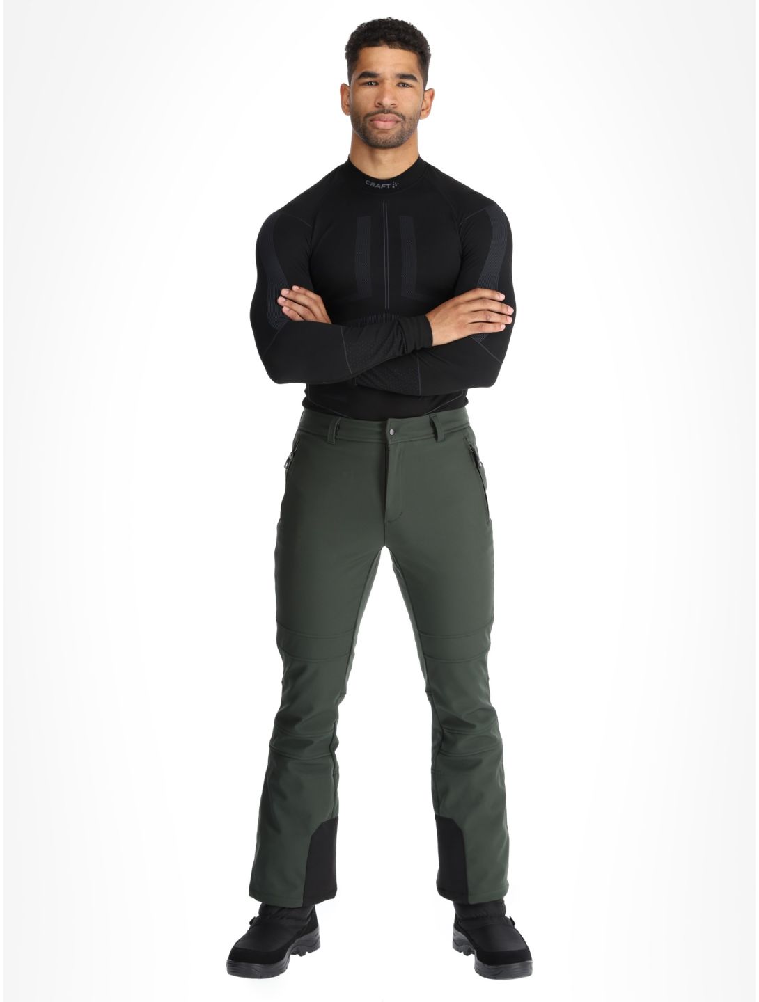 Icepeak Erding softshell ski pants men Dark Olive green SkiWebShop