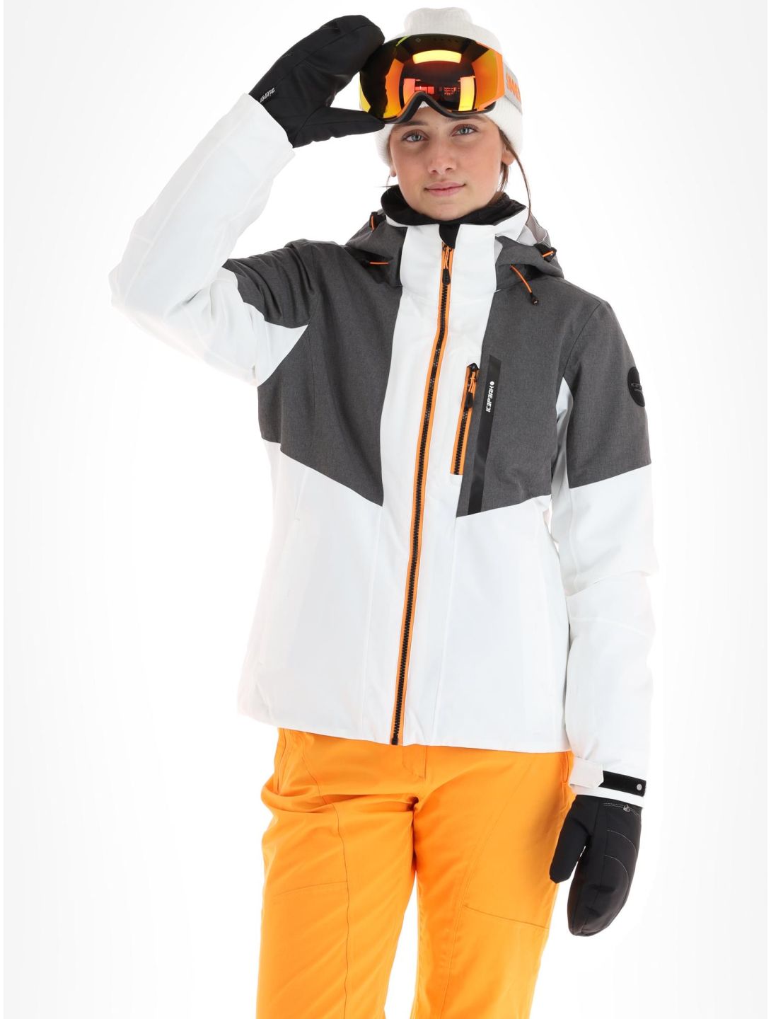 Icepeak, Faenza ski jacket women Optic White grey, white 