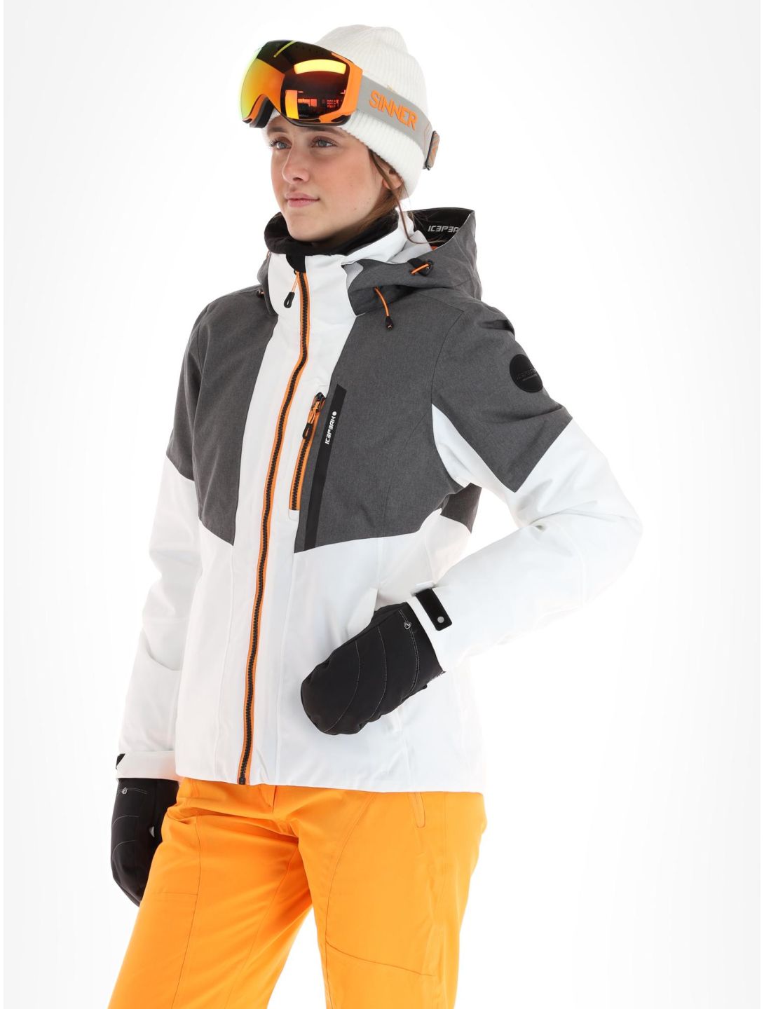 Icepeak, Faenza ski jacket women Optic White grey, white 