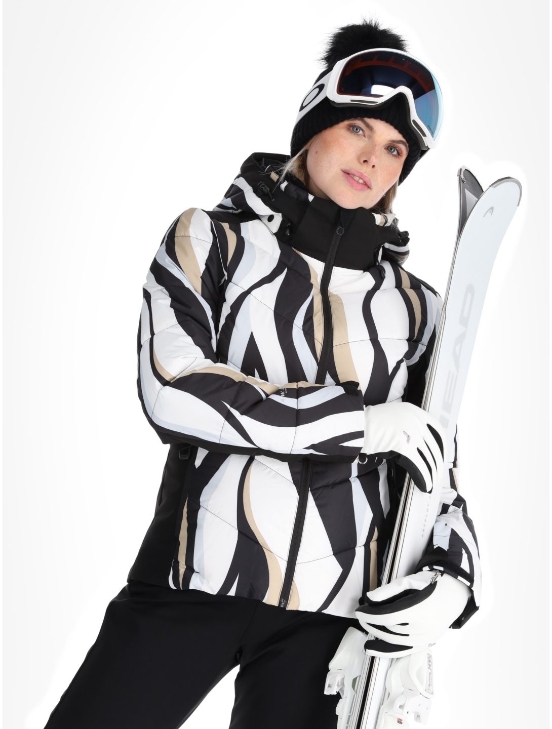 Icepeak, Flippin ski jacket women Black White black, white 