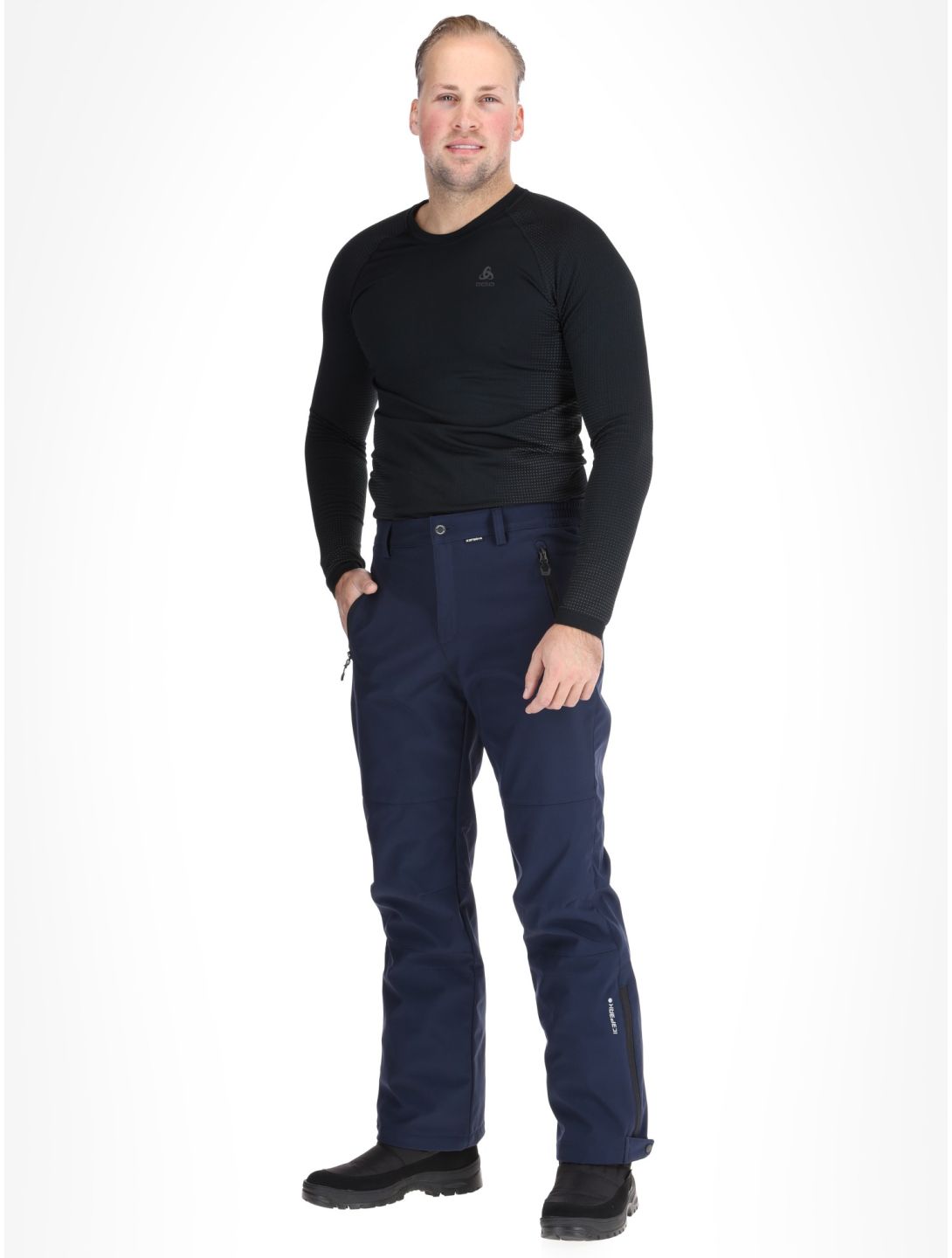 Icepeak, Frankfurt softshell ski pants short model men Dark Blue blue 