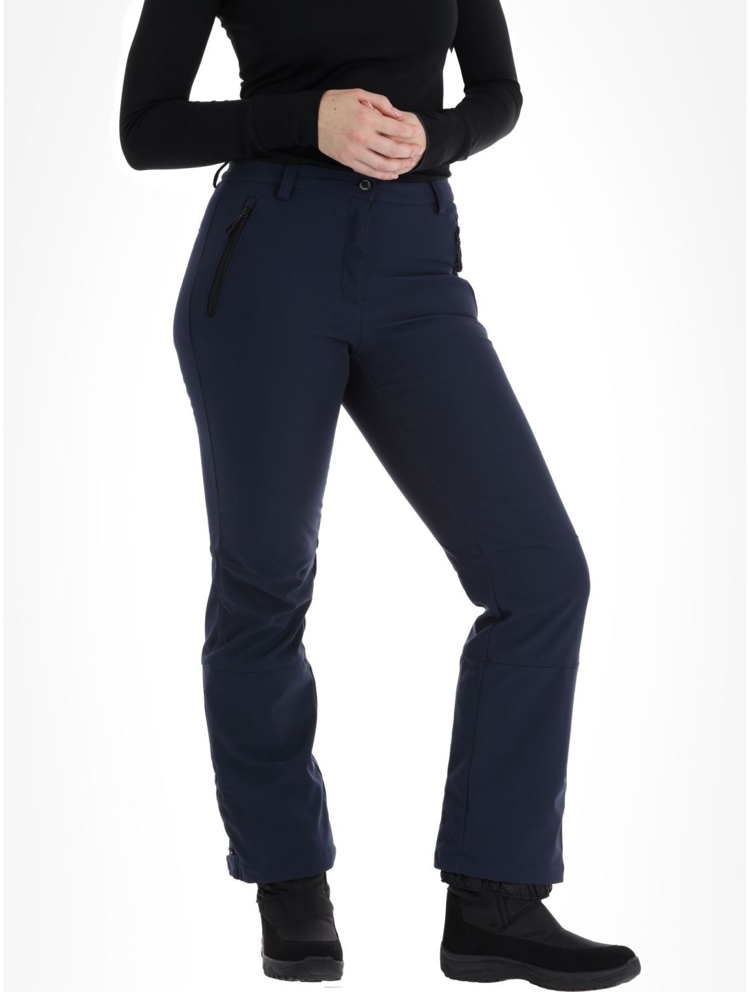 Icepeak, Frechen softshell ski pants short model women Dark Blue blue 