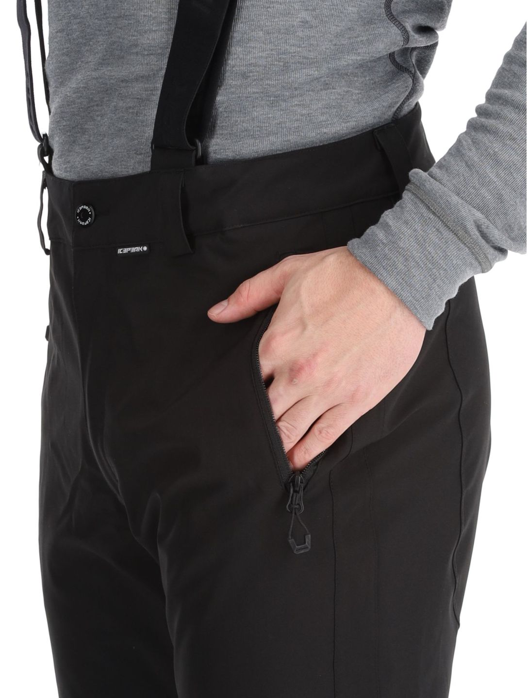 Icepeak, Freiberg ski pants short model men Black black 