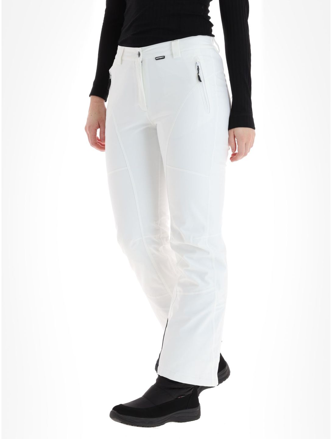 Icepeak, Freyung ski pants short model women Optic White white 