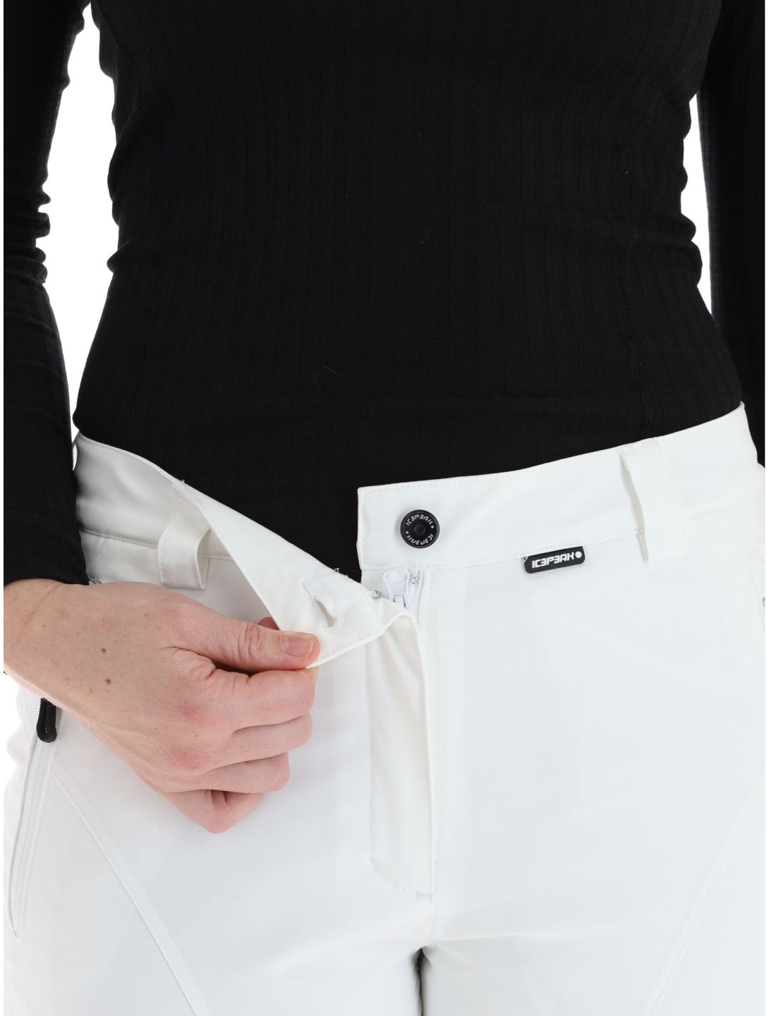 Icepeak, Freyung ski pants short model women Optic White white 