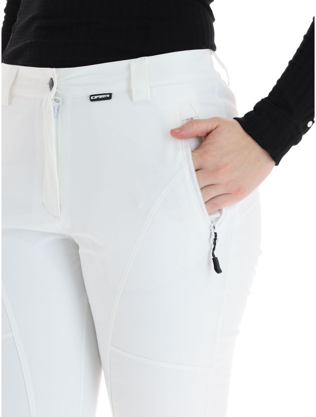 Icepeak, Freyung ski pants short model women Optic White white 