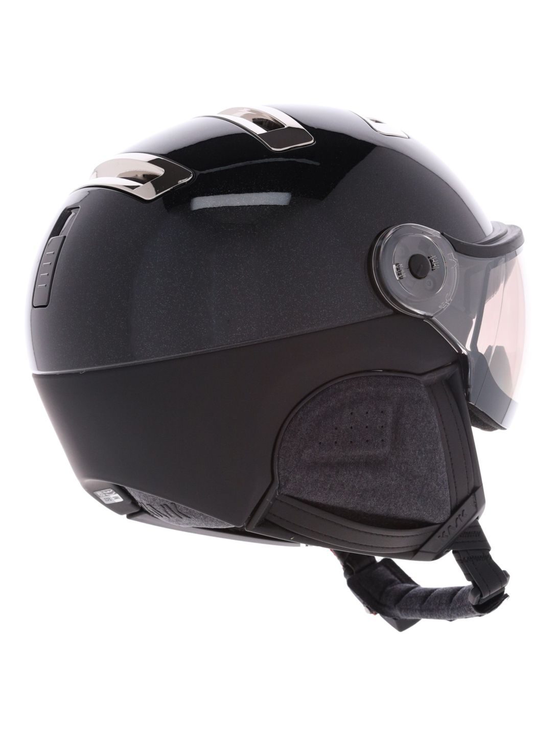 Kask, Piuma-R Chrome Visor ski helmet with visor unisex Black/Silver black, Zilver 