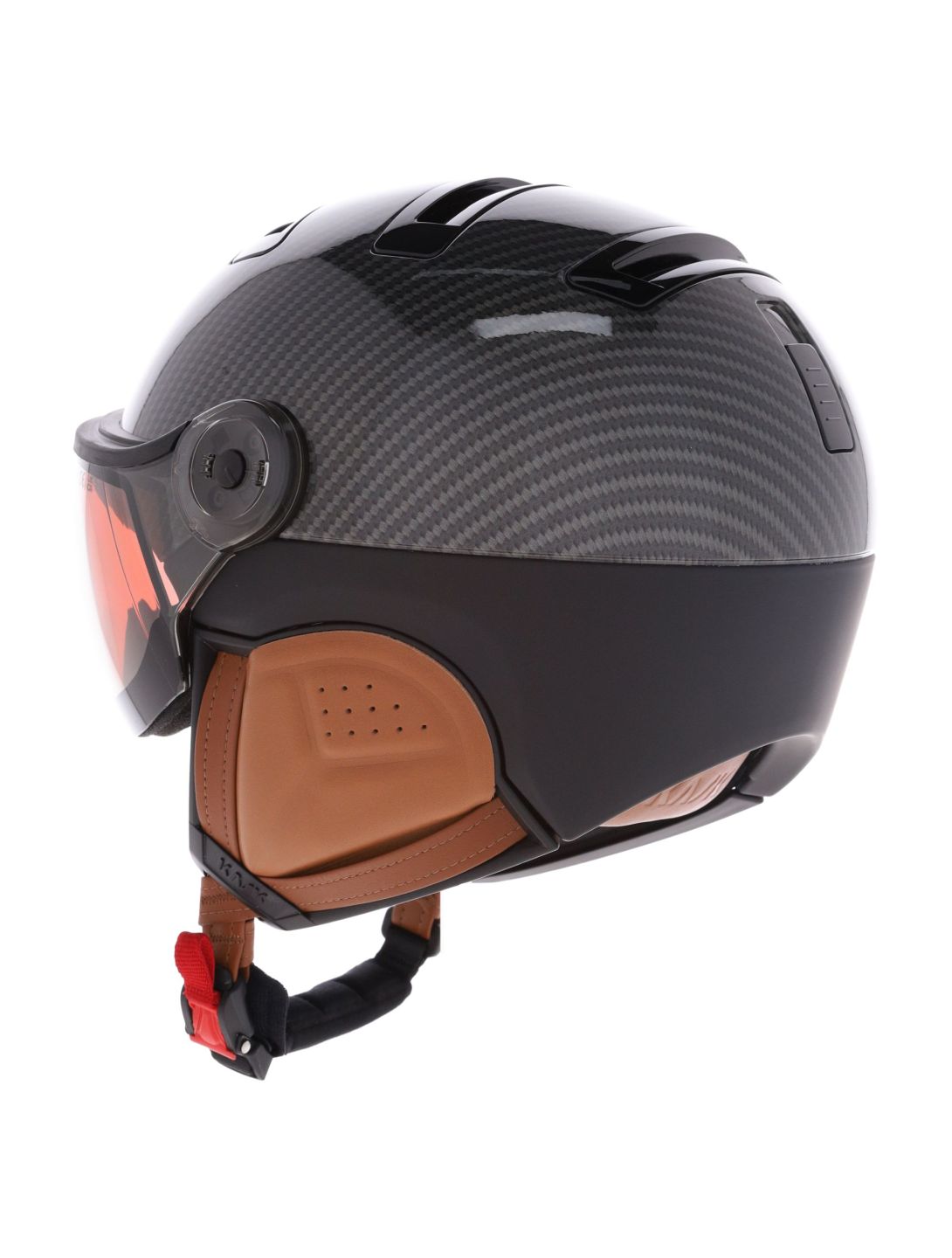 Kask, Piuma-R Elite ski helmet with visor unisex Carbon/Brown black, brown 