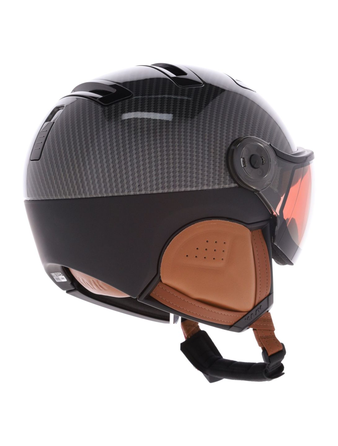 Kask, Piuma-R Elite ski helmet with visor unisex Carbon/Brown black, brown 