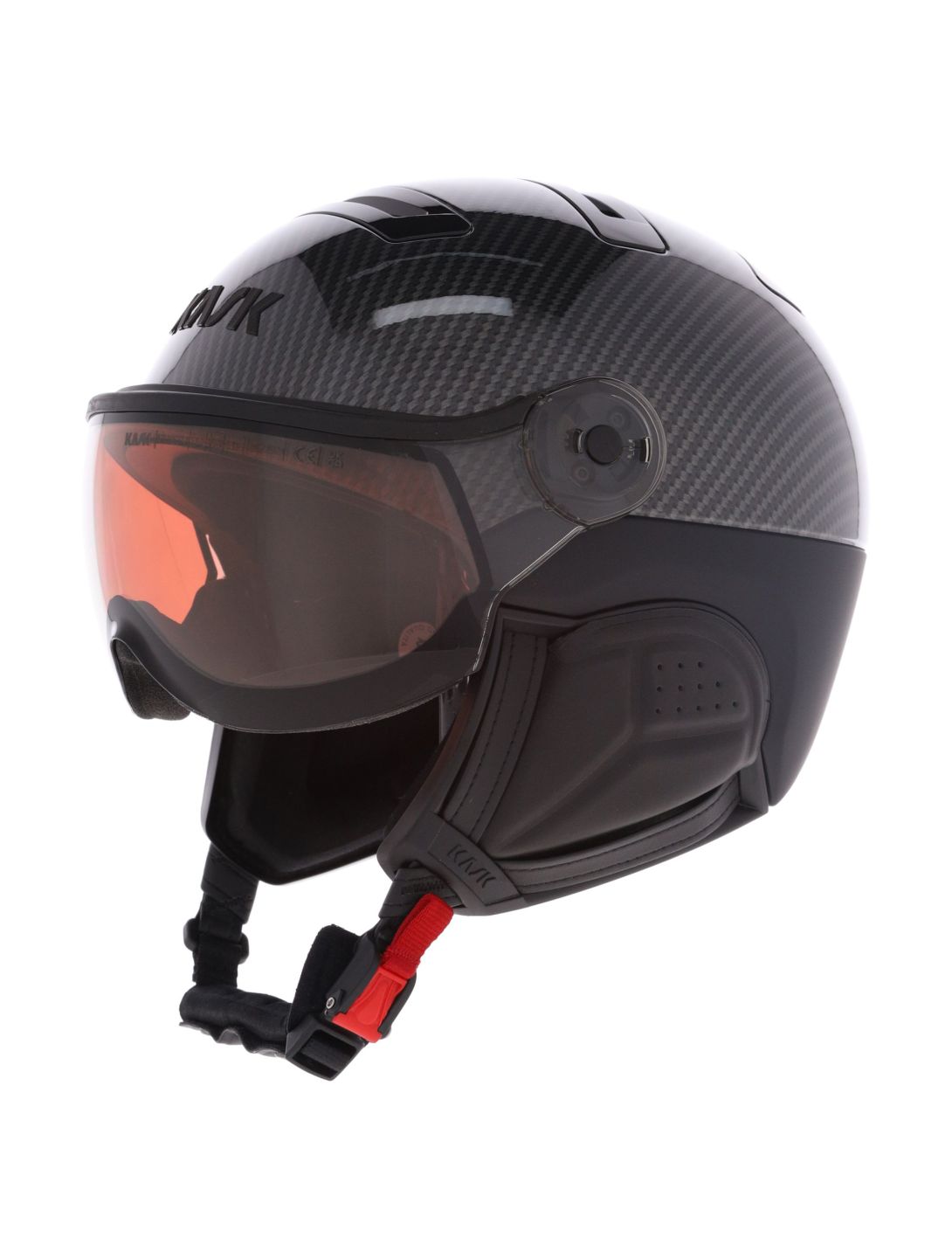 Kask, Piuma-R Elite ski helmet with visor unisex Carbon/Black black 