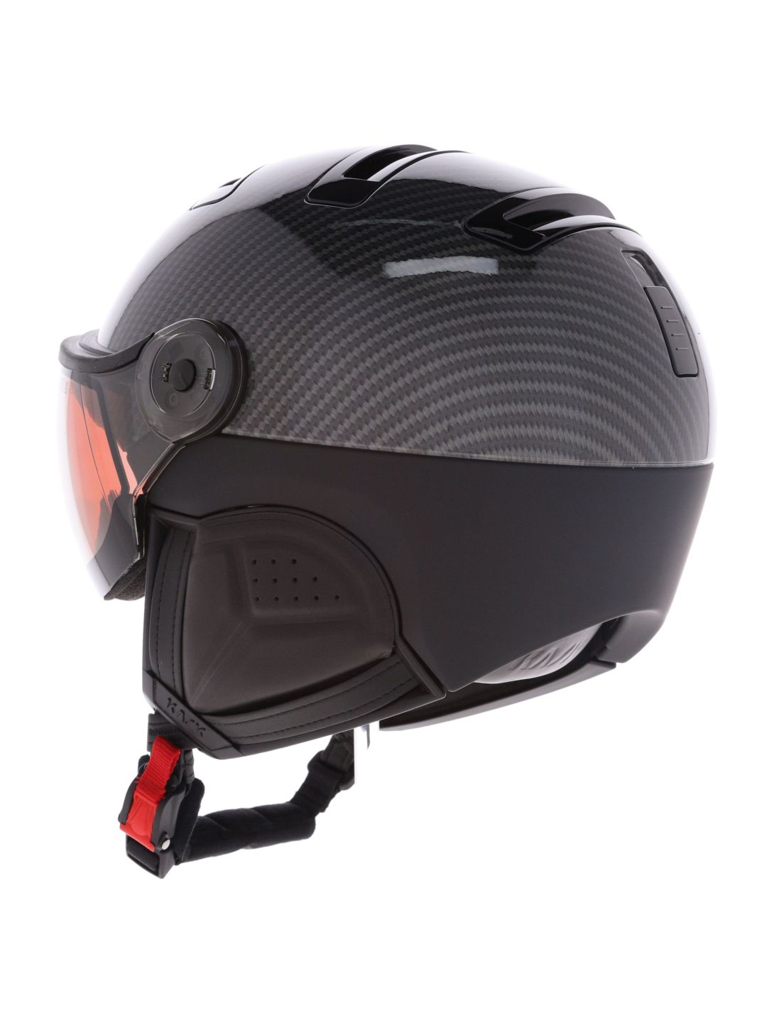 Kask, Piuma-R Elite ski helmet with visor unisex Carbon/Black black 