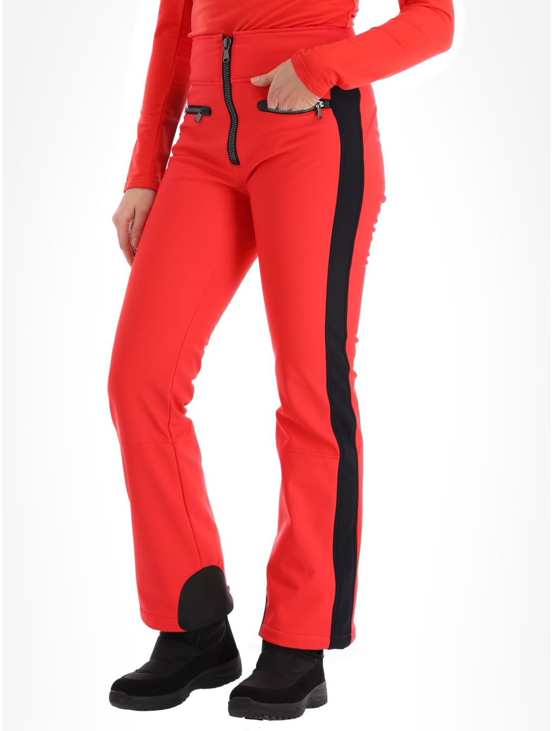 Kelly, April softshell ski pants women Red / Black black, red 