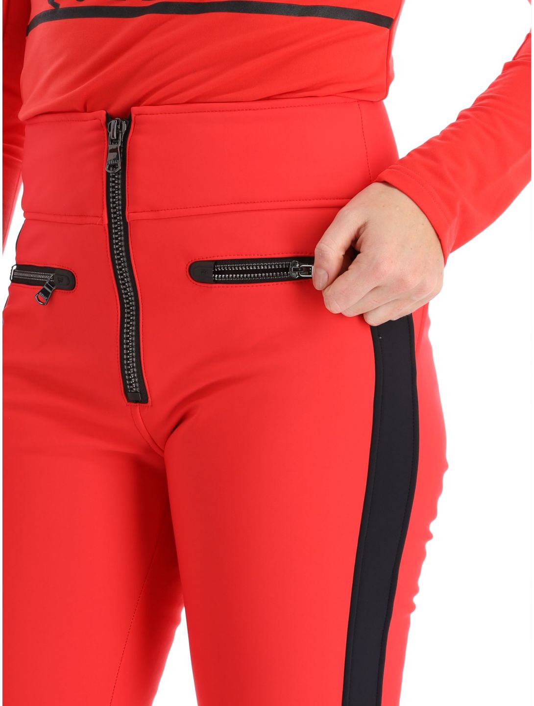 Kelly, April softshell ski pants women Red / Black black, red 