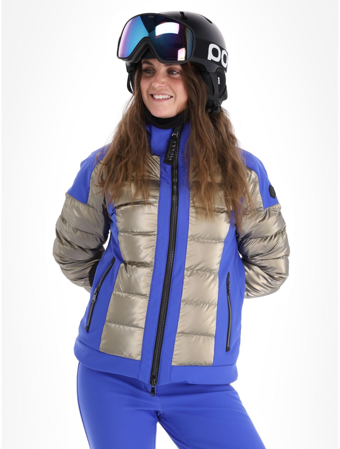 Kelly, Thea ski jacket women Bronze / Blauw blue, Bronze 