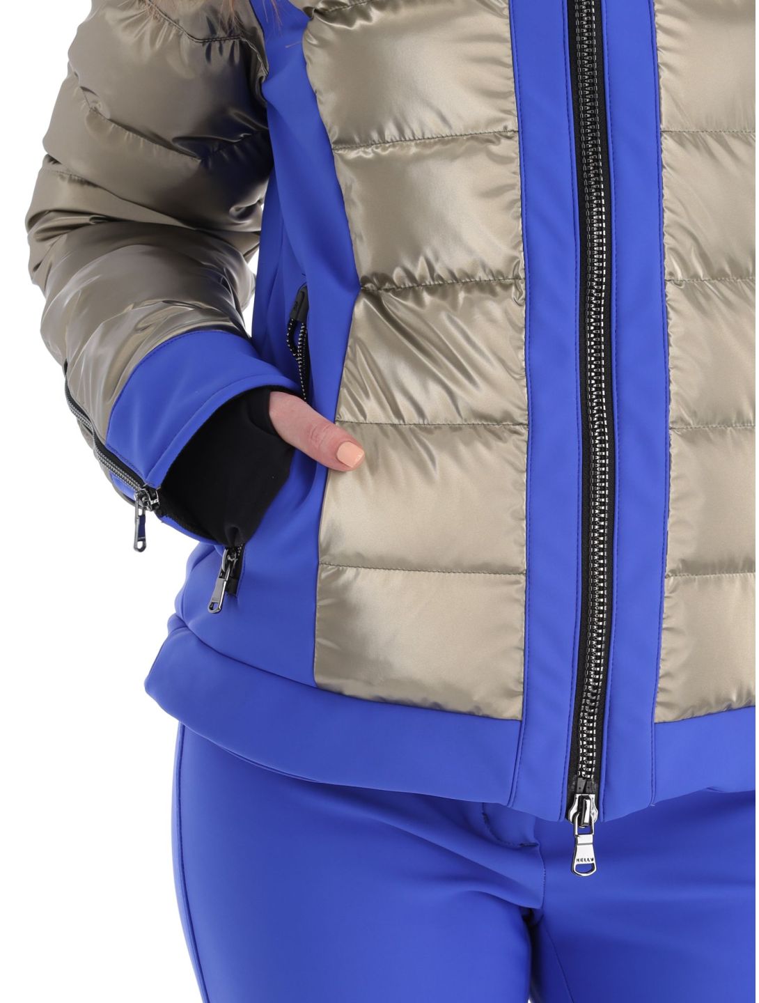 Kelly, Thea ski jacket women Bronze / Blauw blue, Bronze 