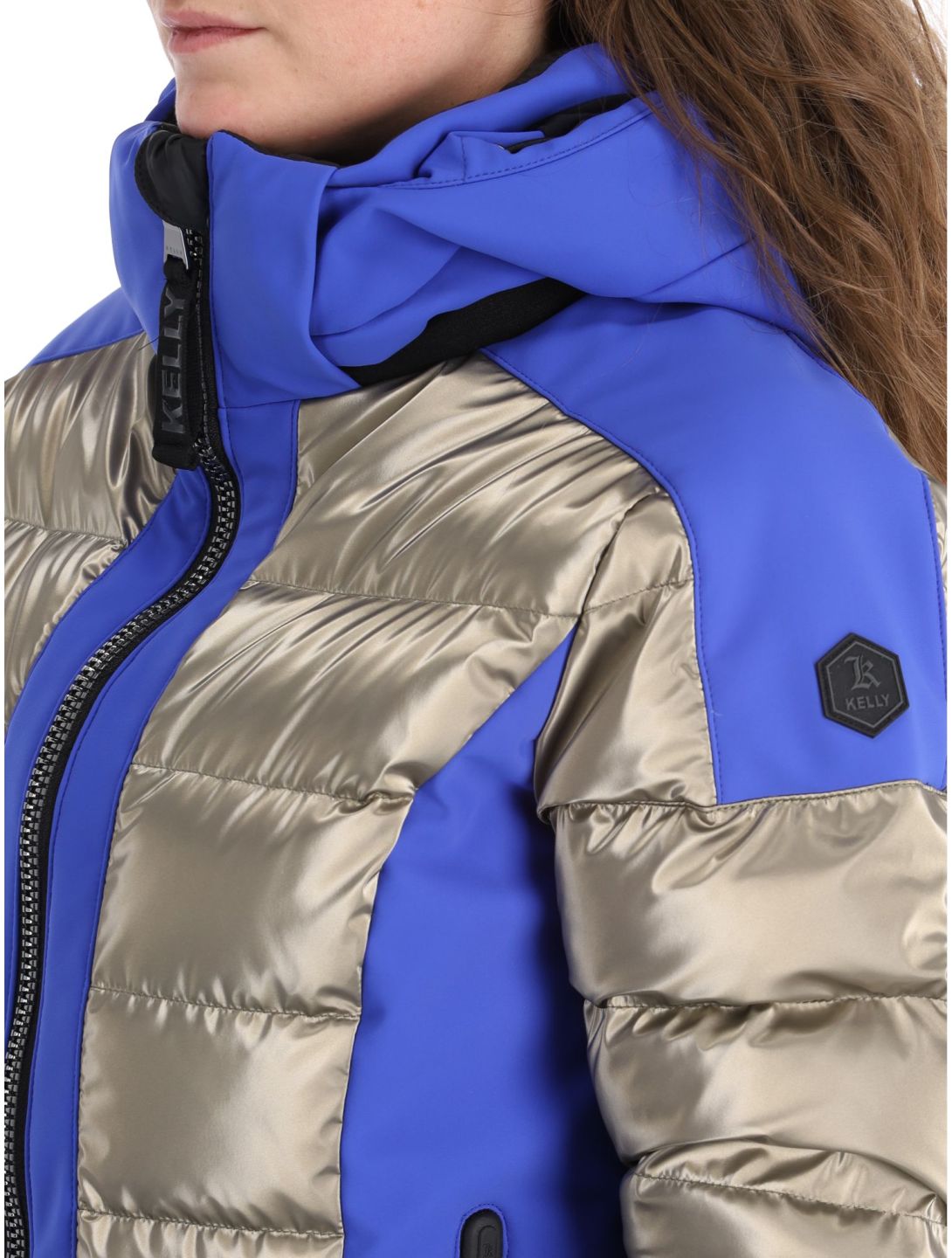 Kelly, Thea ski jacket women Bronze / Blauw blue, Bronze 