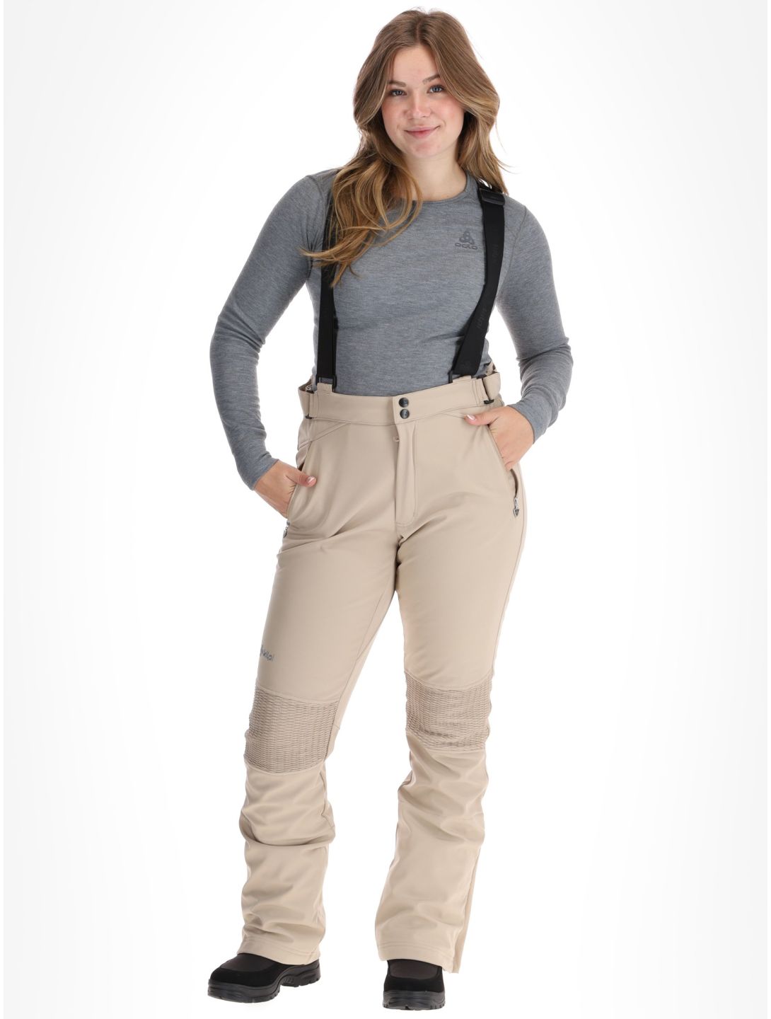 Kilpi, DIONE softshell ski pants women Beige beige 