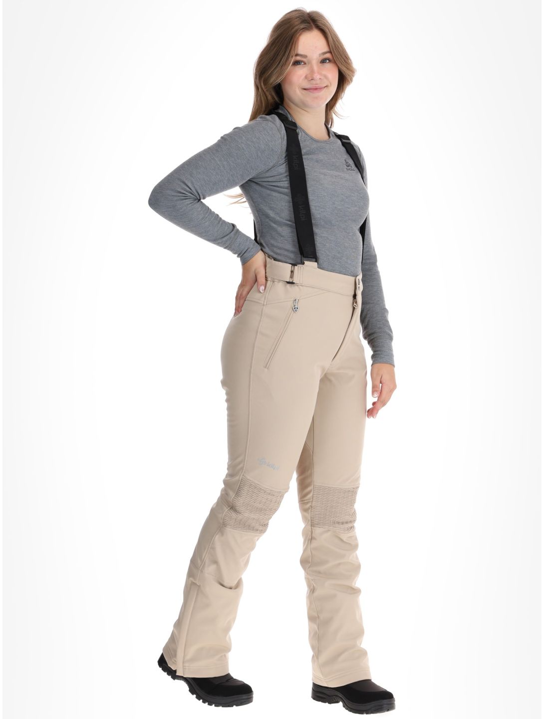 Kilpi, DIONE softshell ski pants women Beige beige 