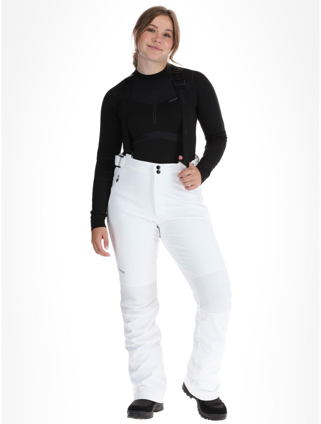 Kilpi, DIONE softshell ski pants women White white 