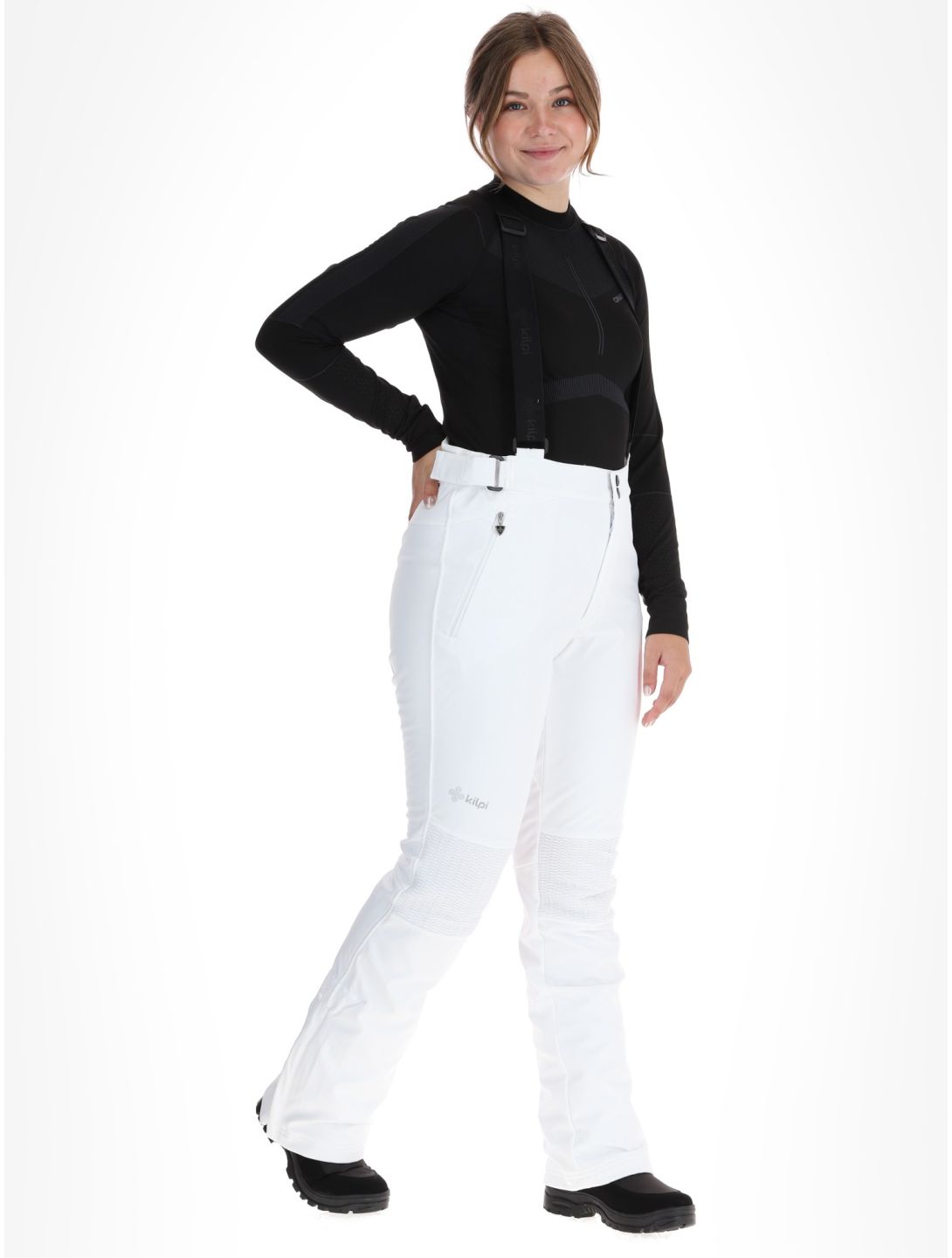 Kilpi, DIONE softshell ski pants women White white 