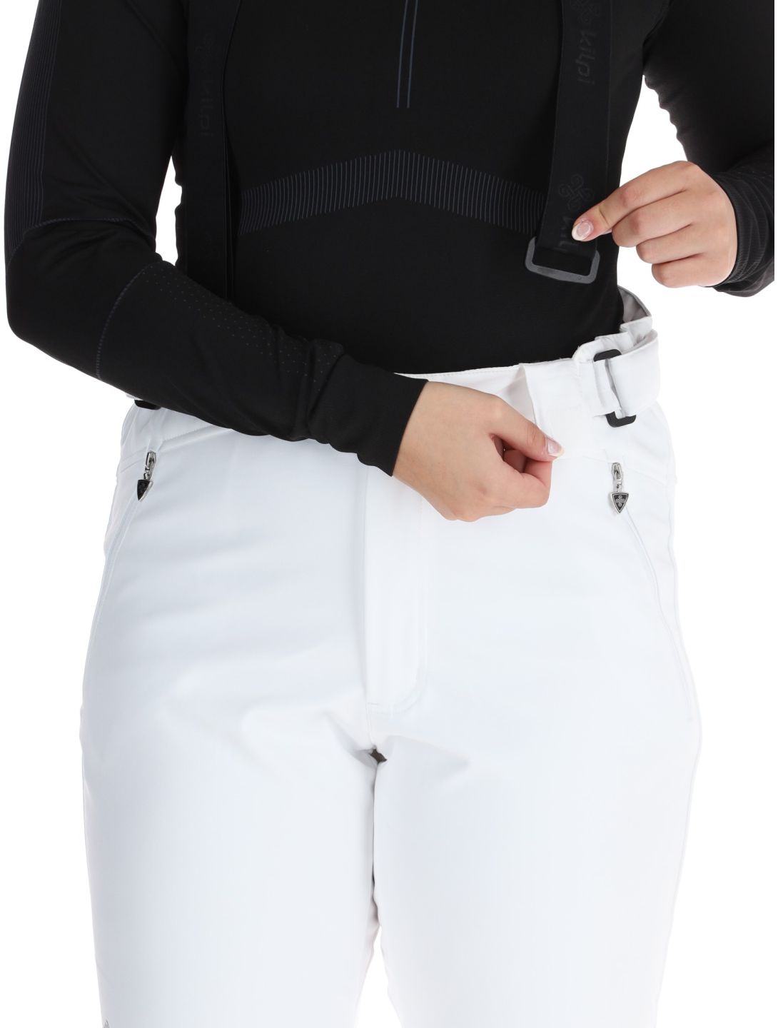 Kilpi, DIONE softshell ski pants women White white 