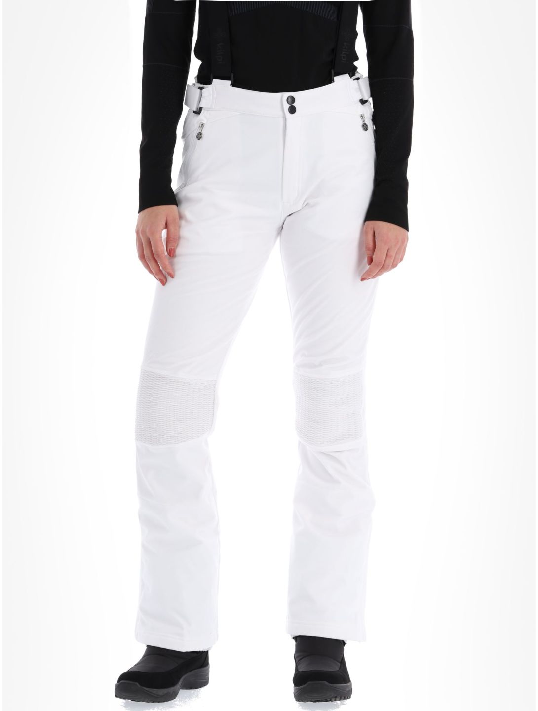 Kilpi, Dione-W softshell ski pants women White white 