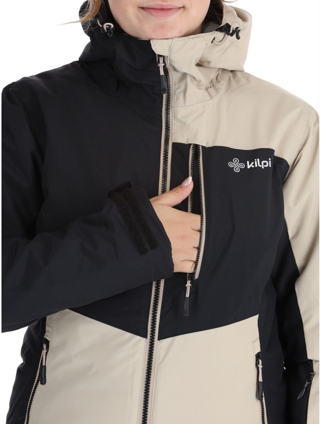 Kilpi, Flip ski jacket women Beige beige, black 