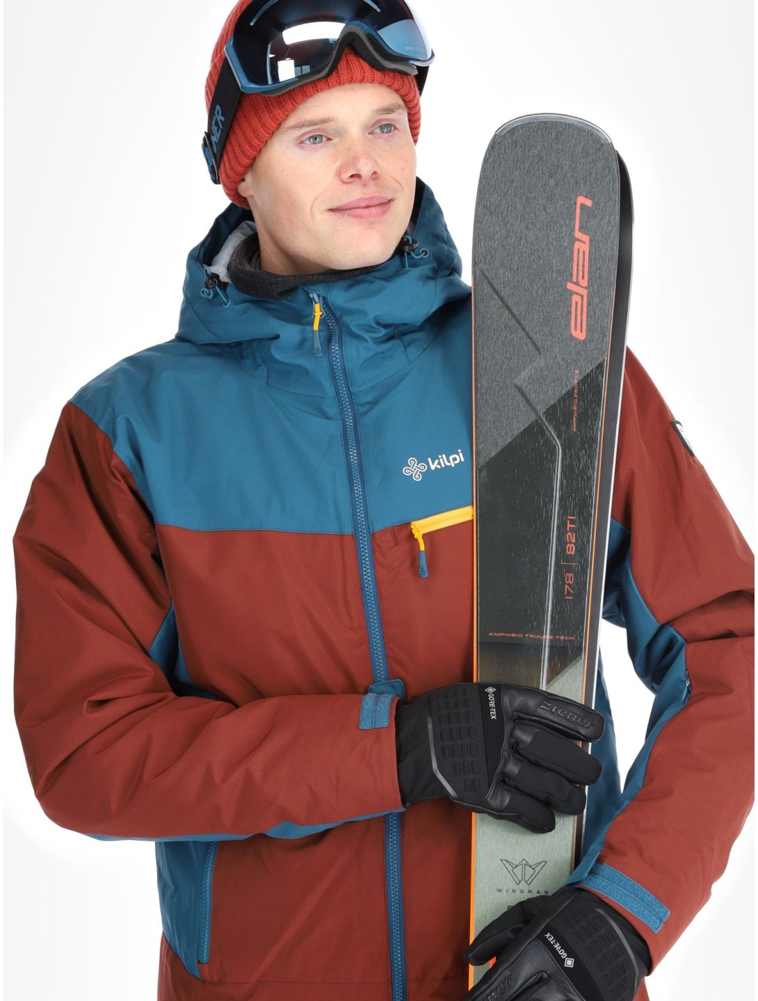 Kilpi, FLIP ski jacket men Dark Red blue, red 