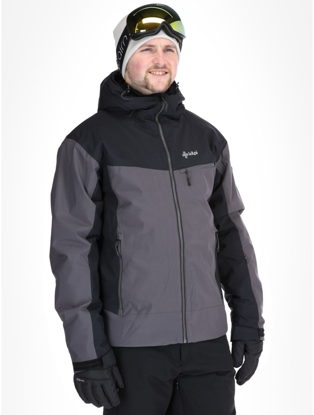 Kilpi, Flip ski jacket plus size men Black black, grey 