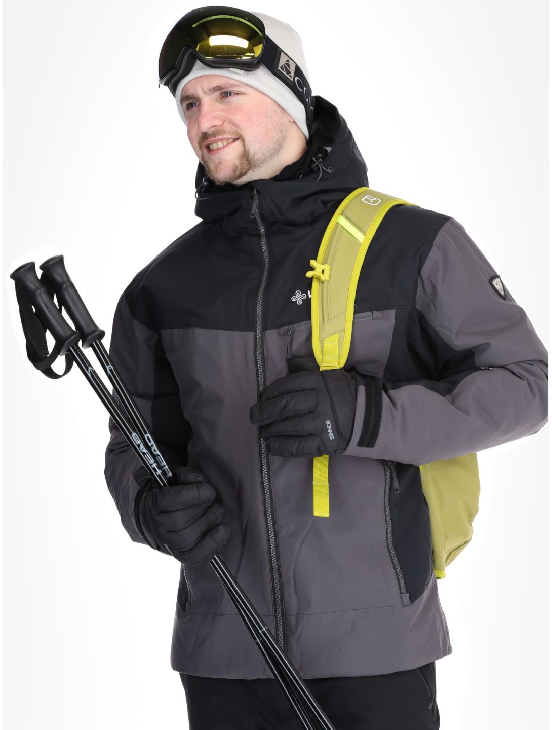 Kilpi, Flip ski jacket plus size men Black black, grey 