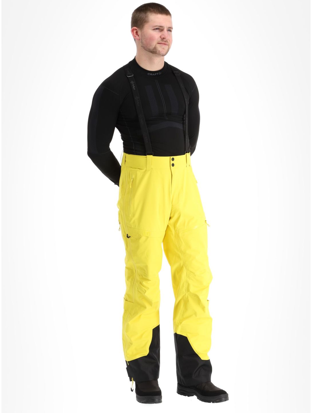 Mens yellow store ski trousers