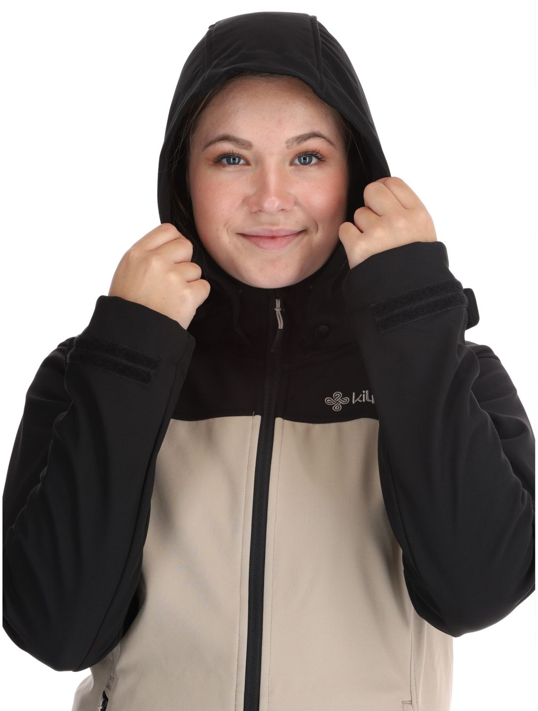 Kilpi, Ravia softshell ski jacket women Beige beige, black 