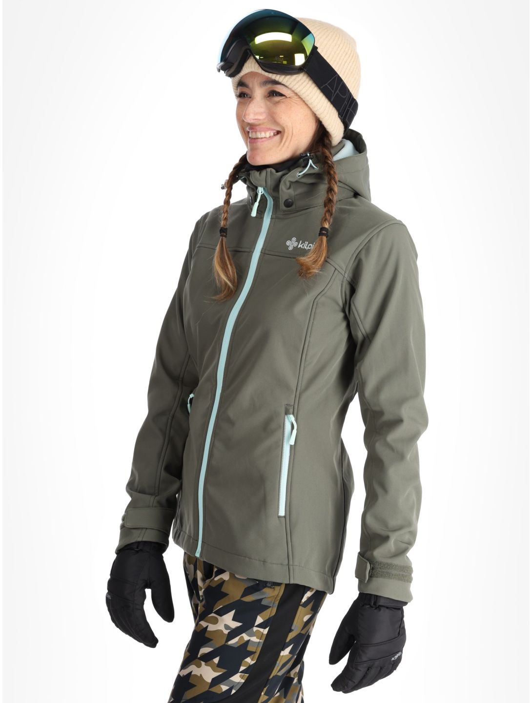 Kilpi, Ravia softshell ski jacket women Dark Green green 