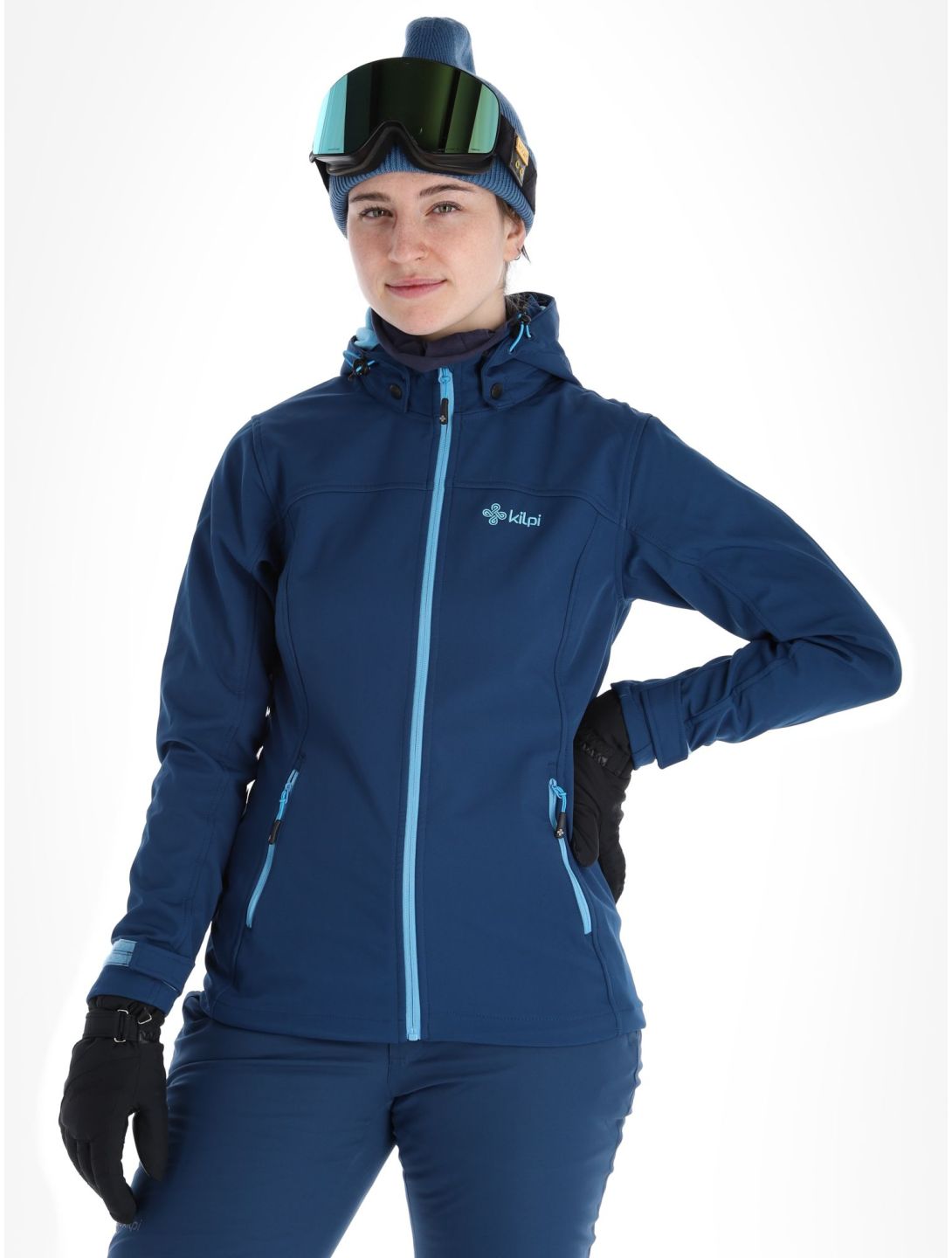 Kilpi, Ravia-w softshell ski jacket plus size women Dark Blue blue 