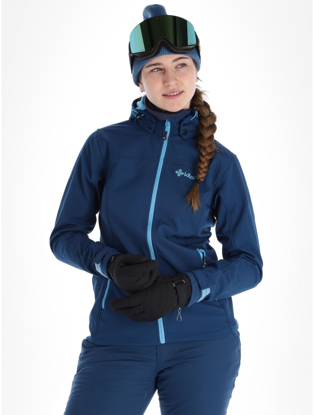 Kilpi, Ravia-w softshell ski jacket plus size women Dark Blue blue 