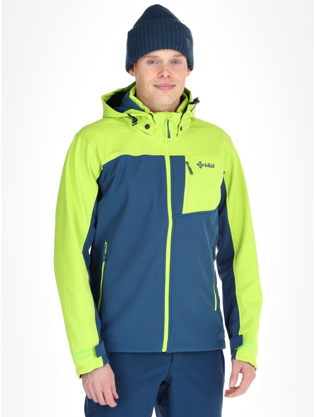 Kilpi, RAVIO softshell ski jacket men Lime Green blue, green 