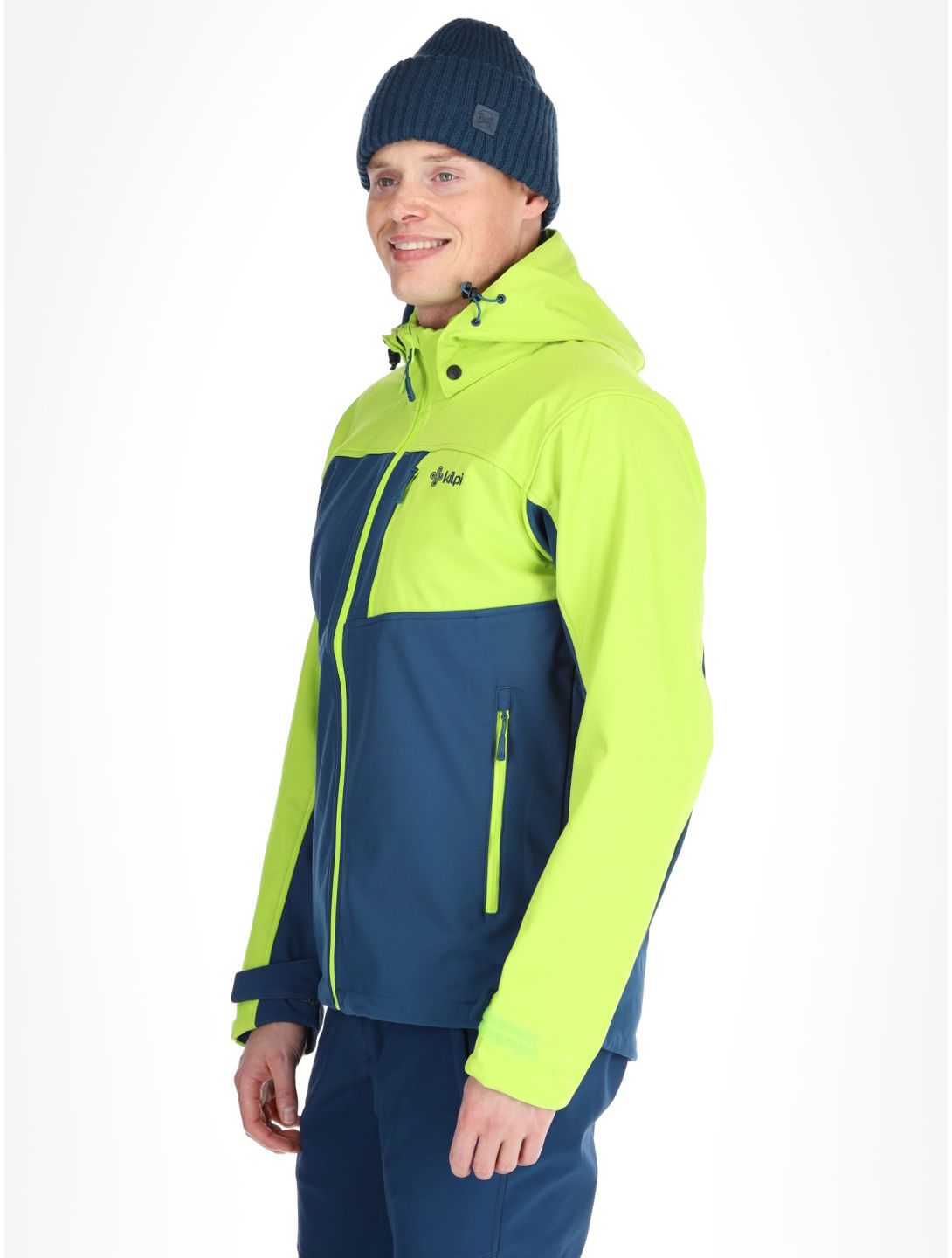 Kilpi, RAVIO softshell ski jacket men Lime Green blue, green 