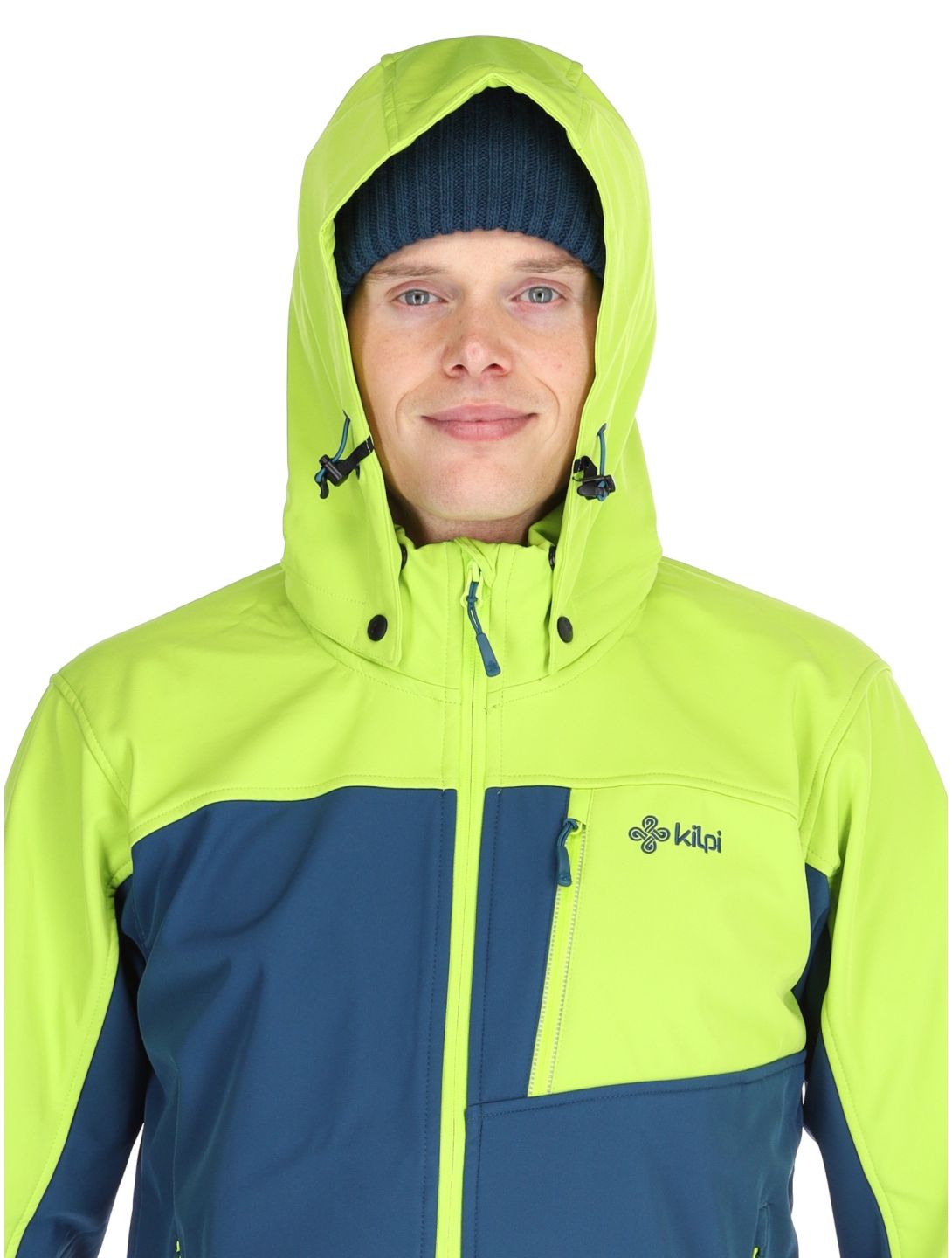 Kilpi, RAVIO softshell ski jacket men Lime Green blue, green 