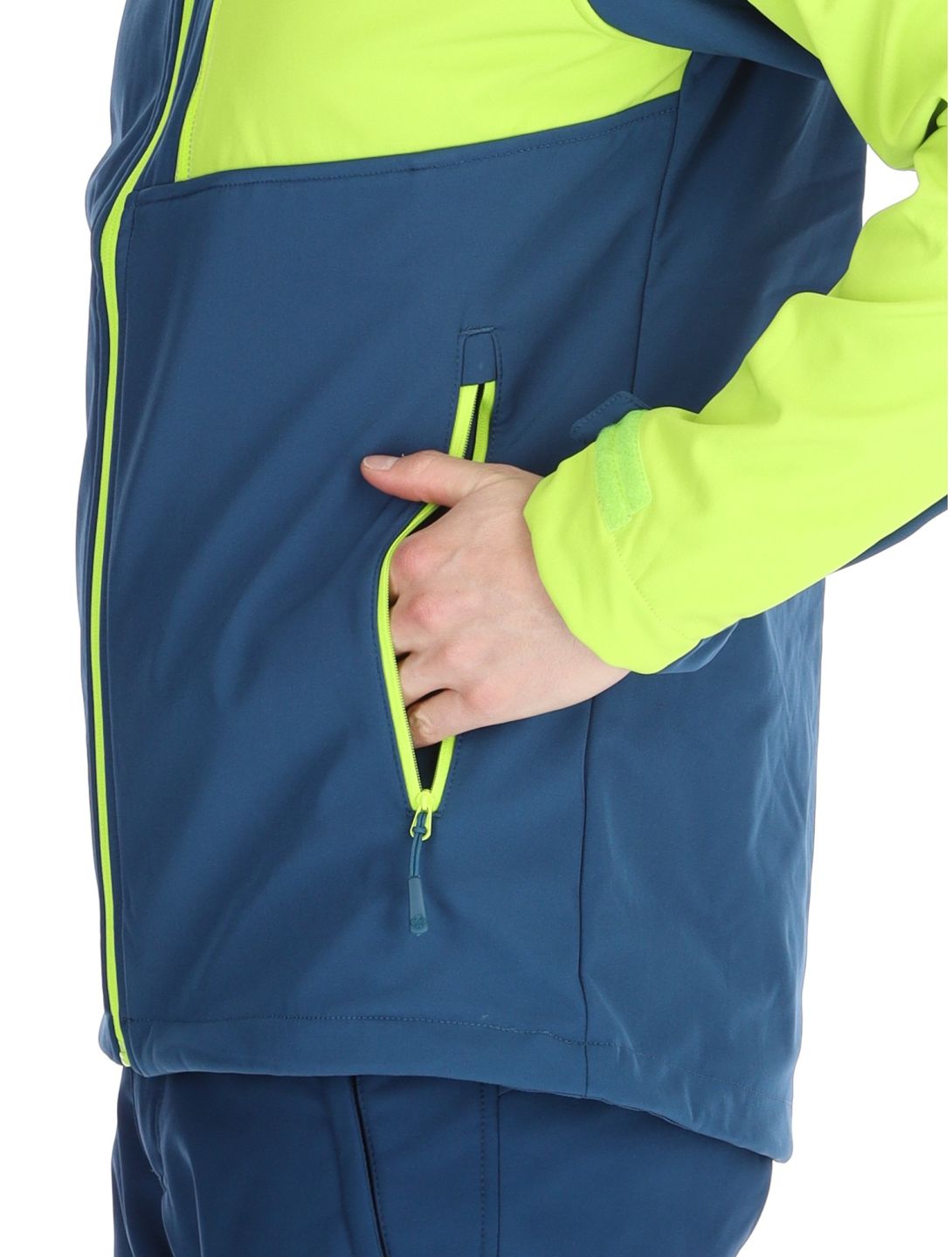 Kilpi, RAVIO softshell ski jacket men Lime Green blue, green 