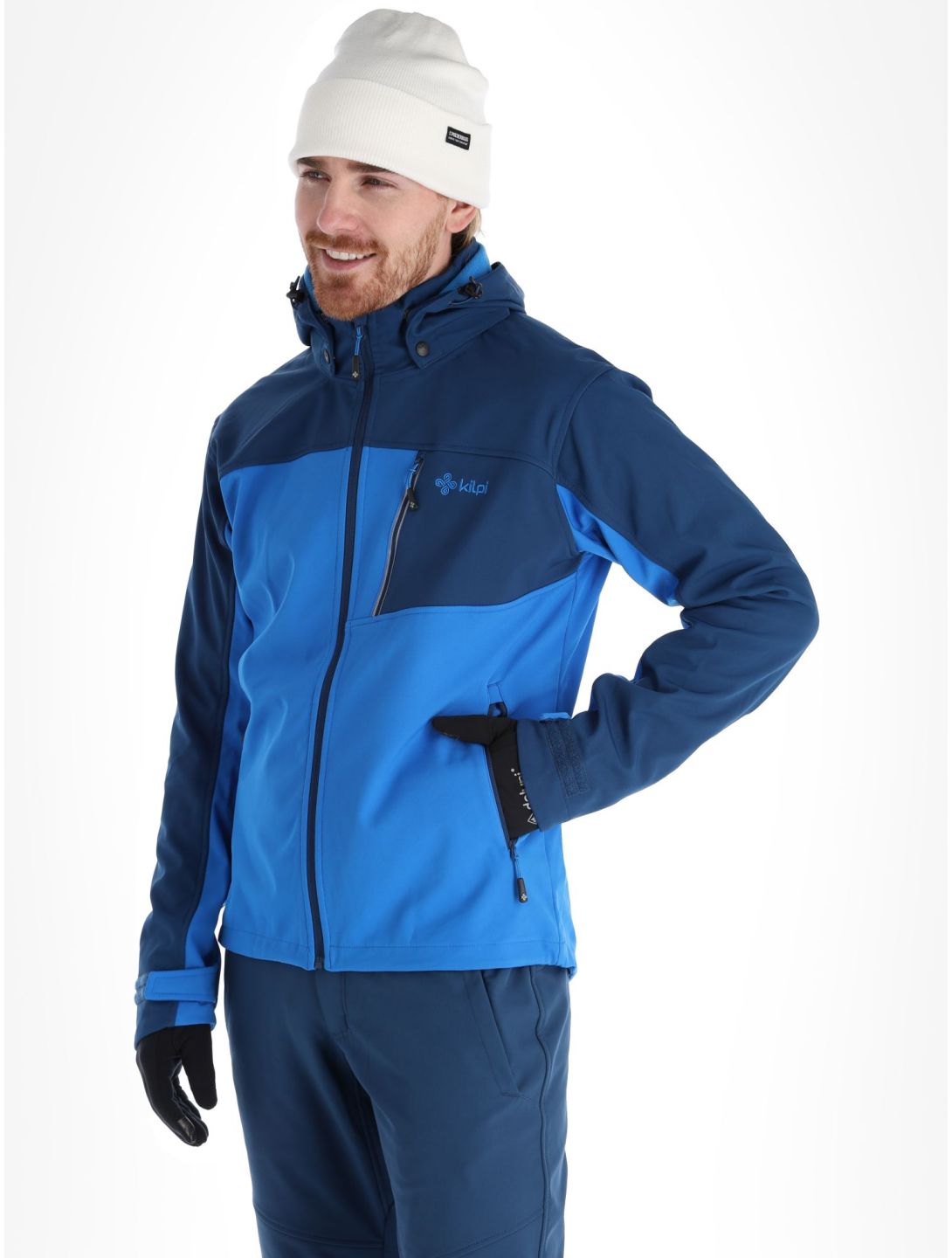 Kilpi, Ravio-m softshell ski jacket plus size men Blue blue 