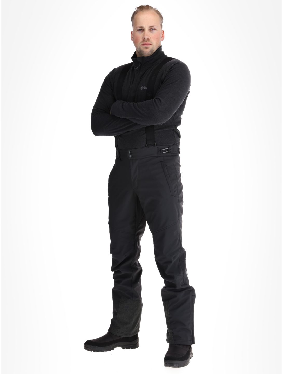 Kilpi, RHEA softshell ski pants men Black black 