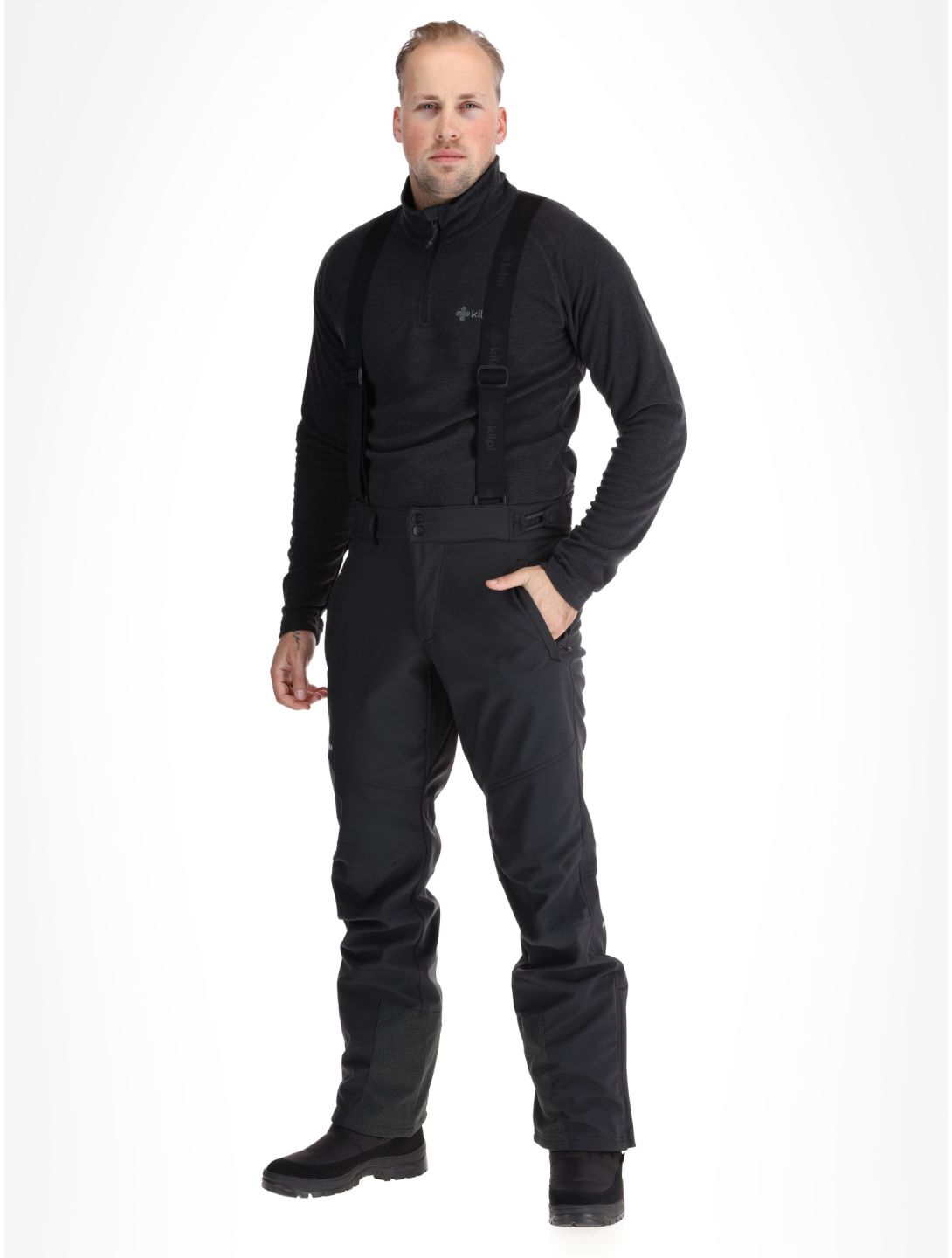 Kilpi, RHEA softshell ski pants men Black black 