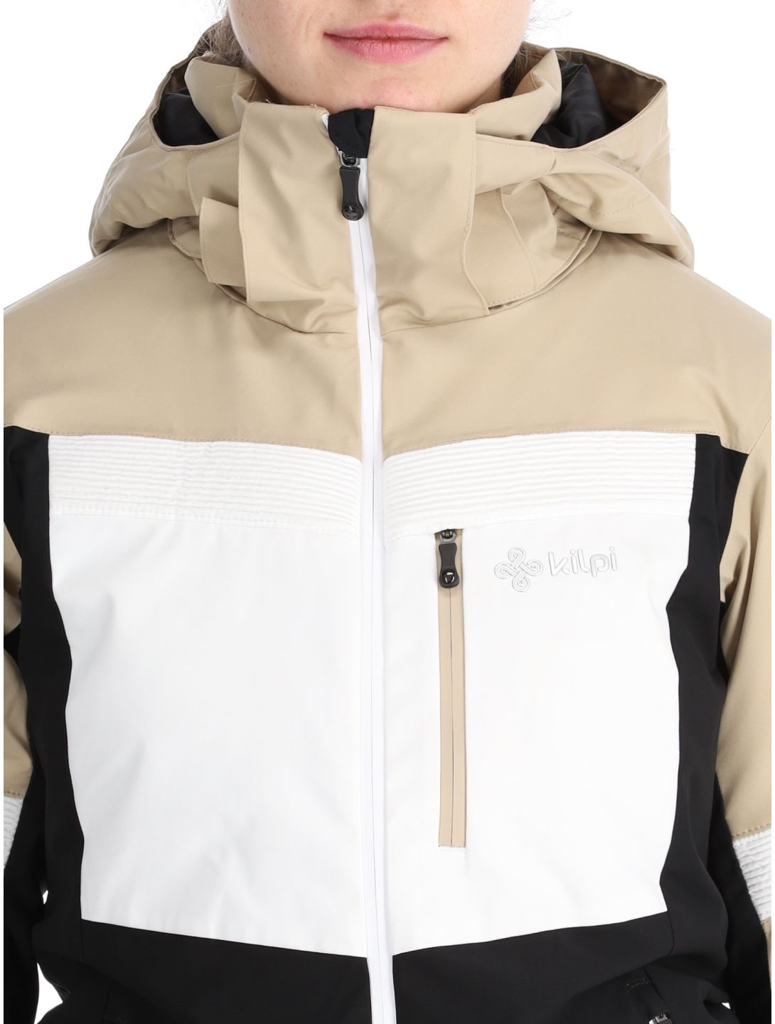 Kilpi, Valera ski jacket women Beige beige, black, white 