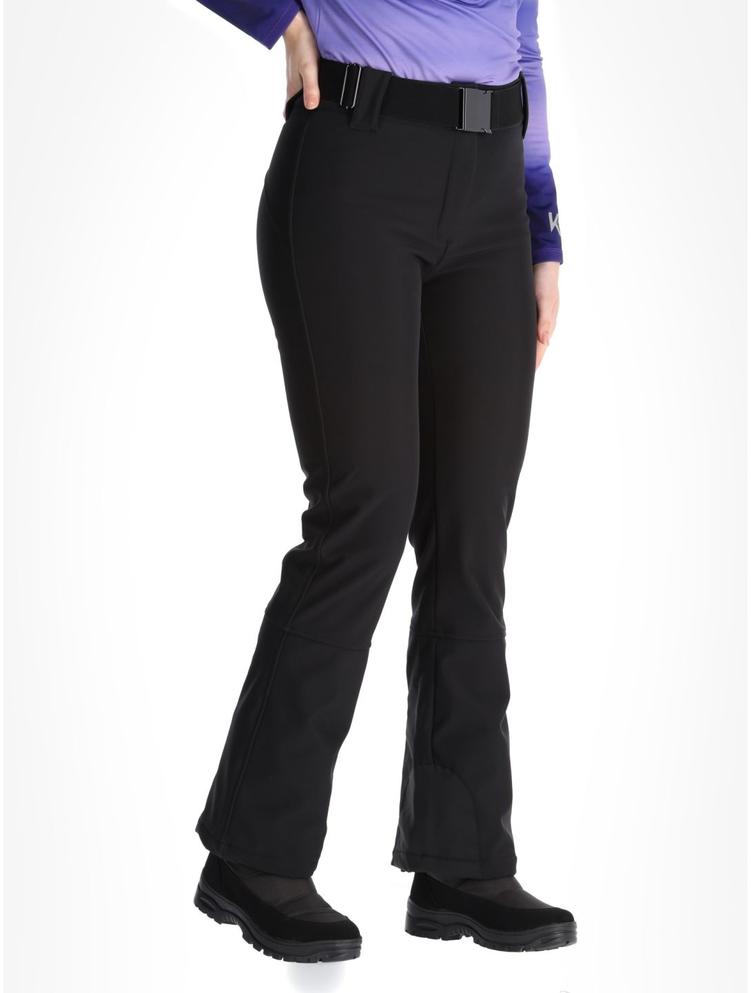 Kou Sportswear, Frost Flare Pants softshell ski pants women Black black 